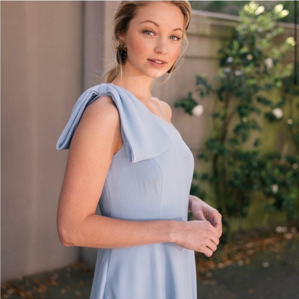 Gal Meets Glam Blue Bow Fit and flare Dress